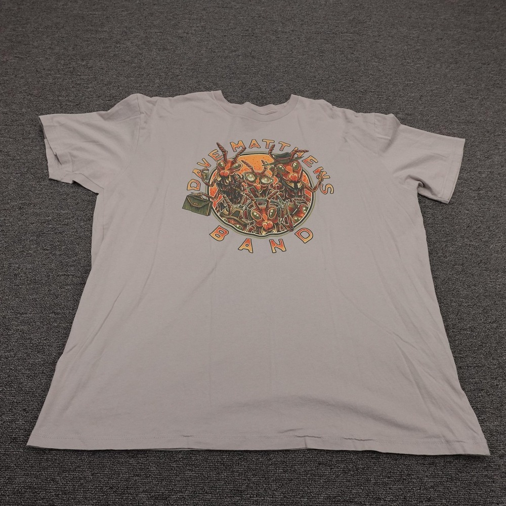 Dave Matthews Band Shirt Mens 2XL Beige Short Sleeve Next Level Graphic Tee